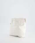 *HOT* Chanel Mini 22 Bag in White Calfskin with Gold Hardware