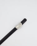 *RARE* Chanel 98P CoCo Bean CC Logo Motif Buckle Black Calfskin Leather Belt in 75cm