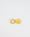 *RARE* Yves Saint Laurent Pearl Rhinestone Brooch and Earrings Set