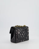 *RARE* Chanel Vintage Black Mini Square Flap Bag in Patent Leather with 24k Gold Hardware