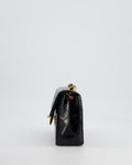 *RARE* Chanel Vintage Black Mini Square Flap Bag in Patent Leather with 24k Gold Hardware
