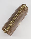 *RARE* Christian Top quality Dior Brown Medium Top quality Diorama Bag in Lizard Leather with Champagne Gold Hardware