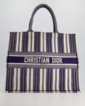 *FIRE PRICE* Christian Top quality Dior Navy & White La Canvas Porto Cervo Edition Book Tote