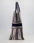 *FIRE PRICE* Christian Top quality Dior Navy & White La Canvas Porto Cervo Edition Book Tote