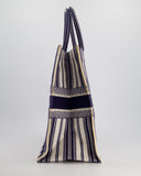*FIRE PRICE* Christian Top quality Dior Navy & White La Canvas Porto Cervo Edition Book Tote