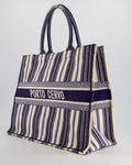 *FIRE PRICE* Christian Top quality Dior Navy & White La Canvas Porto Cervo Edition Book Tote