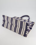 *FIRE PRICE* Christian Top quality Dior Navy & White La Canvas Porto Cervo Edition Book Tote