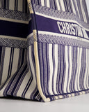 *FIRE PRICE* Christian Top quality Dior Navy & White La Canvas Porto Cervo Edition Book Tote