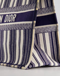 *FIRE PRICE* Christian Top quality Dior Navy & White La Canvas Porto Cervo Edition Book Tote