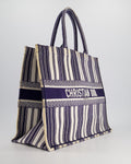 *FIRE PRICE* Christian Top quality Dior Navy & White La Canvas Porto Cervo Edition Book Tote