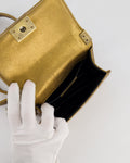 *RARE* Chanel Bronze Micro Boy Bag in Stingray & Calfskin Leather with Antique Bronze Hardware