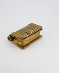 *RARE* Chanel Bronze Micro Boy Bag in Stingray & Calfskin Leather with Antique Bronze Hardware