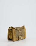 *RARE* Chanel Bronze Micro Boy Bag in Stingray & Calfskin Leather with Antique Bronze Hardware