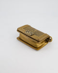 *RARE* Chanel Bronze Micro Boy Bag in Stingray & Calfskin Leather with Antique Bronze Hardware