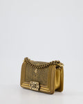 *RARE* Chanel Bronze Micro Boy Bag in Stingray & Calfskin Leather with Antique Bronze Hardware