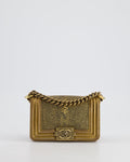 *RARE* Chanel Bronze Micro Boy Bag in Stingray & Calfskin Leather with Antique Bronze Hardware