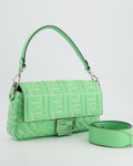 *Limited Edition* Top quality Fendi 2023 Green Edamame Leather Baguette Bag with Silver Hardware