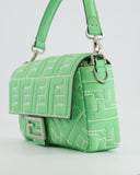 *Limited Edition* Fendi 2023 Green Edamame Leather Baguette Bag with Silver Hardware