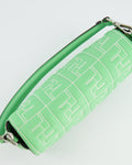 *Limited Edition* Top quality Fendi 2023 Green Edamame Leather Baguette Bag with Silver Hardware