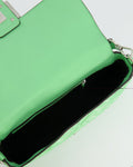 *Limited Edition* Top quality Fendi 2023 Green Edamame Leather Baguette Bag with Silver Hardware