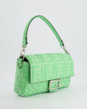 *Limited Edition* Top quality Fendi 2023 Green Edamame Leather Baguette Bag with Silver Hardware