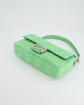 *Limited Edition* Top quality Fendi 2023 Green Edamame Leather Baguette Bag with Silver Hardware