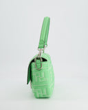 *Limited Edition* Top quality Fendi 2023 Green Edamame Leather Baguette Bag with Silver Hardware