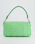 *Limited Edition* Fendi 2023 Green Edamame Leather Baguette Bag with Silver Hardware
