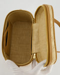 *HOT* Christian Top quality Dior 2021 Beige Lady Small Vanity Case Bag in Raffia & Leather with Gold Hardware