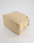 *RARE* Chanel Vintage Mini Beige GST Shopper Tote Bag in Caviar Leather with Gold Hardware