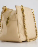 *RARE* Chanel Vintage Mini Beige GST Shopper Tote Bag in Caviar Leather with Gold Hardware