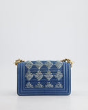 *HOT* Chanel Blue Small Boy Bag in Denim with Champagne Gold Hardware
