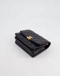 *HOT* Chanel Black Mini Seasonal Flap Bag In Lambskin Leather with Gold & Black Hardware