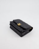 *HOT* Chanel Black Mini Seasonal Flap Bag In Lambskin Leather with Gold & Black Hardware