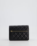 *HOT* Chanel Black Mini Seasonal Flap Bag In Lambskin Leather with Gold & Black Hardware