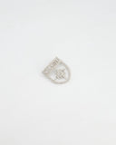 *HOT* Chanel Silver Crystal Large Brooch with CC and Logo Details