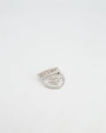 *HOT* Chanel Silver Crystal Large Brooch with CC and Logo Details