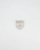 *HOT* Chanel Silver Crystal Large Brooch with CC and Logo Details