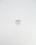 *HOT* Chanel Silver Crystal Large Brooch with CC and Logo Details
