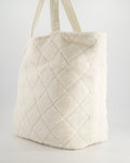 *HOT* Chanel Ivory Terry Beach Set with CC Tote Bag, Towel and Small Pouch