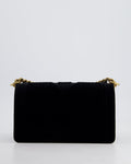 *HOT* Chanel Black Velvet Chevron Medium Boy Bag with CC Logo and Antique Gold Hardware