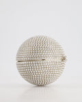 *RARE* Chanel 2008 Crystal Ball Bag with Silver Hardware and Woven Chain Strap