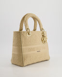 *FIRE PRICE* Christian Dior Medium Lady D-Lite Bag in Beige Cannage Canvas with Champagne Gold Hardware RRP ¬£4,300