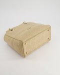 *FIRE PRICE* Christian Dior Medium Lady D-Lite Bag in Beige Cannage Canvas with Champagne Gold Hardware RRP ¬£4,300