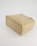 *FIRE PRICE* Christian Top quality Dior Medium Lady D-Lite Bag in Beige Cannage Canvas with Champagne Gold Hardware RRP ¬£4,300