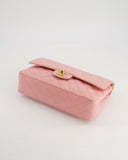 *HOT* Chanel Bubblegum Pink Vintage Classic Medium Double Flap Bag in Caviar Leather with 24K Gold Hardware