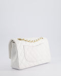 *RARE* Chanel White Medium Classic Double Flap in Caviar Leather with Gold Hardware