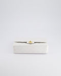*RARE* Chanel White Medium Classic Double Flap in Caviar Leather with Gold Hardware