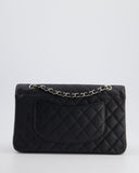 *HOT* Chanel Medium Black Classic Double Flap Bag in Caviar Leather with Silver Hardware
