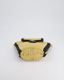 *HOT* Chanel 24C Venice Collection Beige Raffia Basket Bag with White Leather Interlocking Chain & Champagne Gold Hardware